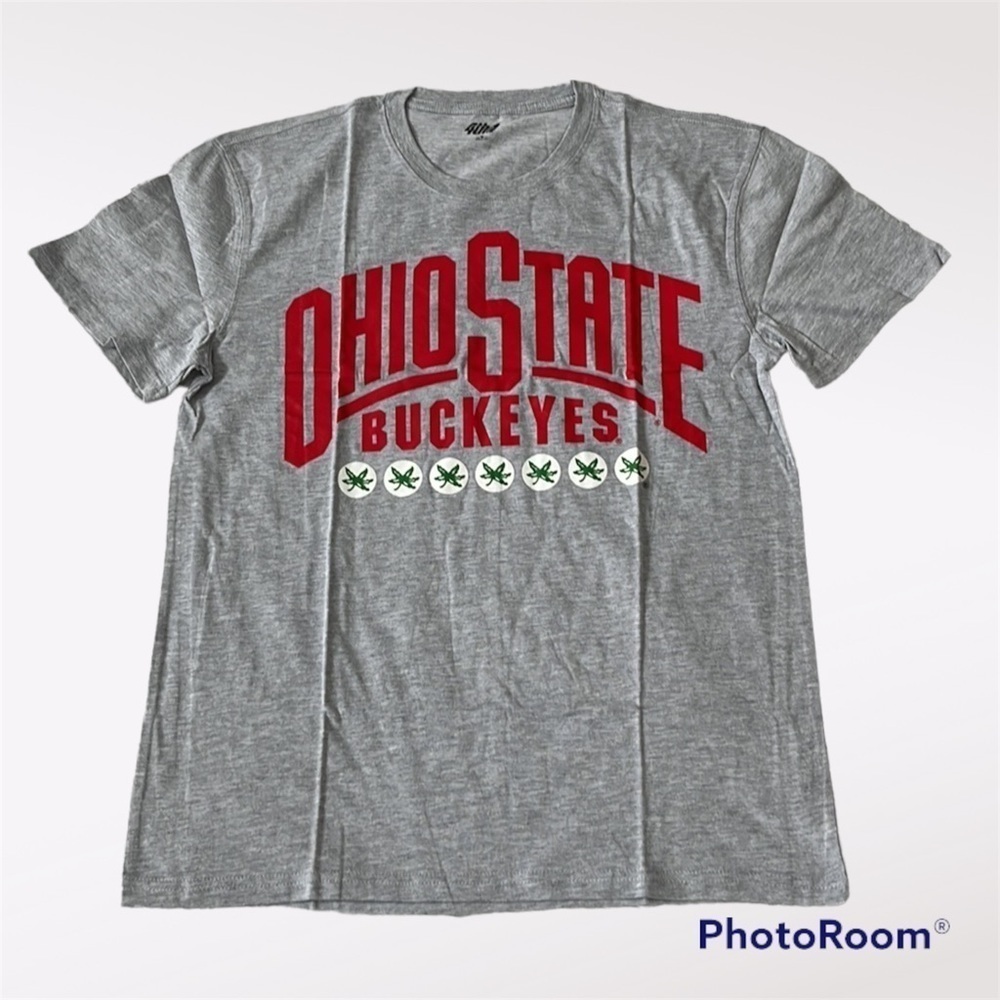 4th and 1 Ohio State buckeyes shorts sleeve gray athletic Arched tee Medium